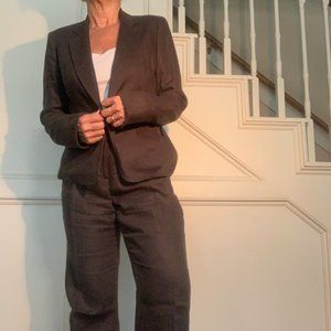 Anne Klein Brown Linen Suit size 10